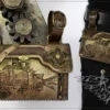 Steampunk leather phone belt purse case by FantasyLeatherCraft steampunk buy now online