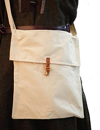 Steampunk--SCA-Cosplay--Re enactment-LARP-Tudor-Archer-Pagan MEDIUM WATER CARRIER / MESSENGER COTTON BAG steampunk buy now online