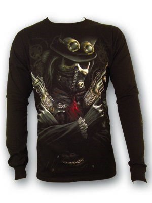 spiral TR307700-L - SPIRAL Steam Punk Bandit All-Over Long Sleeve T-Shirt, Adult Male, Large, Black (TR307700-L) steampunk buy now online