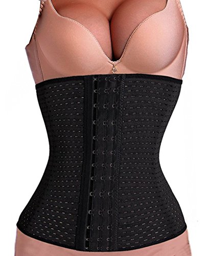Topmelon Women Slimming Breathable Waist Training Cincher Corset Girdles (L, BLACK) steampunk buy now online