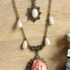 Gothic Pink Flower Metal Lolita Necklace steampunk buy now online