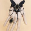 Black Butterfly Cotton Blend Gothic Lolita Bracelet steampunk buy now online
