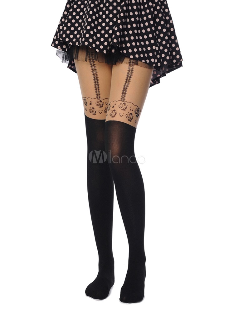 Gothic Black Nylon Harajuku Lolita Socks steampunk buy now online