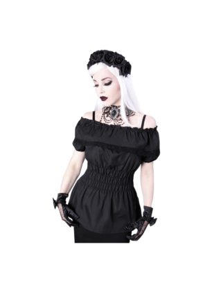 Charlotte Off Shoulder Blouse - Size: XL steampunk buy now online