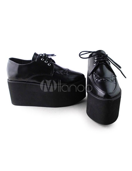 Gothic Matte Black Lolita High Platform steampunk buy now online