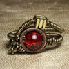 steampunk Jewelry Ring made by CatherinetteRings- Red Crackle glass beads steampunk buy now online