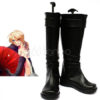 Vocaloid Kagamine Rin Cosplay Shoes Black Faux Leather steampunk buy now online Vocaloid Kagamine Rin Cosplay Shoes Black Faux Leather steampunk buy now online