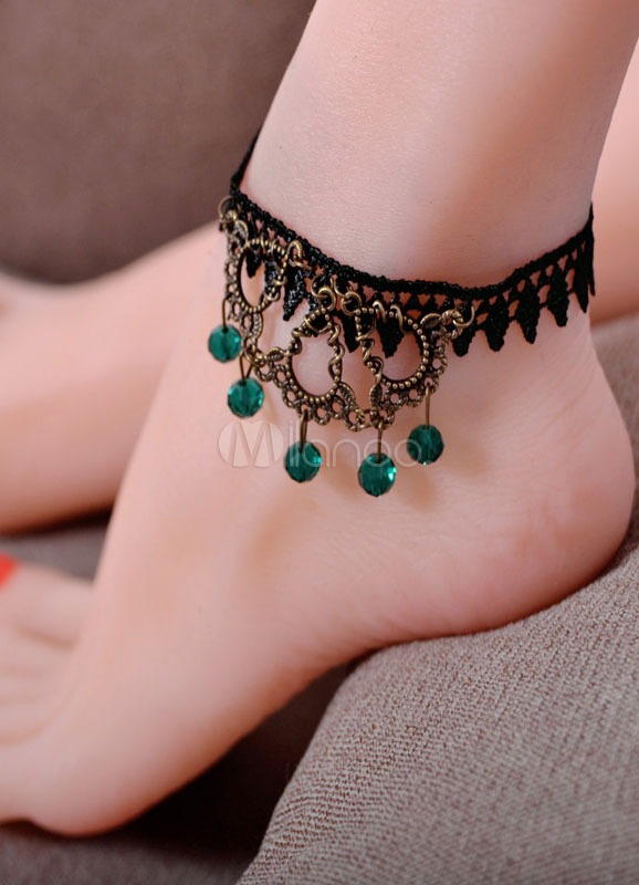 Gothic Fringe Lace Anklets steampunk buy now online
