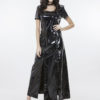Short Sleeve Glitter Pu Steampunk Club Dress steampunk buy now online