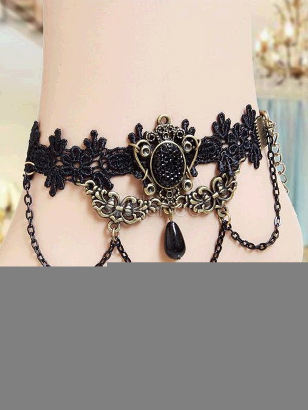 Black Metal Gothic Cute Lolita Anklets steampunk buy now online