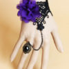 Gothic Purple Flower Cotton Blend Lolita Bracelet steampunk buy now online