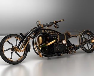 Black Widow Steampunk Chopper steampunk buy now online