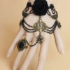 Bronze Layered Cotton Blend Gothic Lolita Bracelet steampunk buy now online