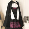 Gothic Black Cotton Cascading Ruffles Cute Lolita Jumper Skirt steampunk buy now online