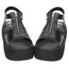 Gothic Matte Black Lolita Sandals Platform Zipper Designed steampunk buy now online