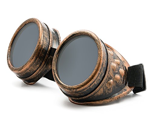 4sold (TM) Steampunk Black Cyber Goggles Rave Goth Vintage Victorian like Sunglasses (copper) steampunk buy now online