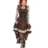 Banned Legend Brown Black Striped Victorian Dress - UK 18-20 (3XL) steampunk buy now online