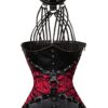 BSLINGERIE® Sexy Vintage Faux Leather Steel Boned Overbust Corset (6XL, Red (Halter)) steampunk buy now online