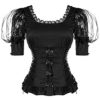 Punk Rave Pyon Womens Top Blouse Black Gothic Steampunk VTG Lace Romantic steampunk buy now online