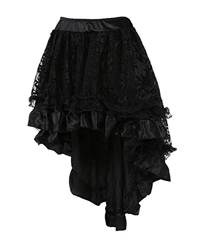 SBD Womens Steam Punk Gothic Lolita Style High Low Fancy Dress Lace Corset Skirt (S) steampunk buy now online