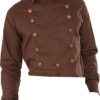 Adult Men's Halloween Cosplay Steampunk Shirt Brown steampunk buy now online