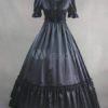 Gothic Black Short Sleeves Poplin Lolita Dress steampunk buy now online