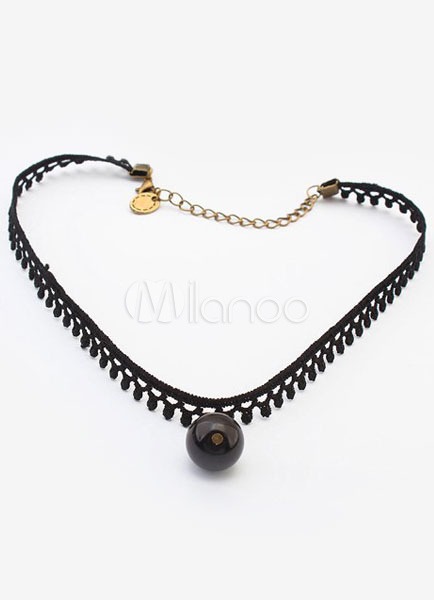 Black Gothic Necklace Chic Lace Metal Necklace for Women steampunk buy now online