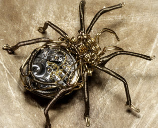 Steampunk Clockwork Spider Brass and Copper Wire Sculpture steampunk buy now online
