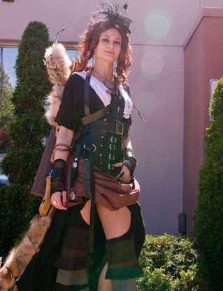 Steampunk archer lady costume at Worlds Fair steampunk buy now online