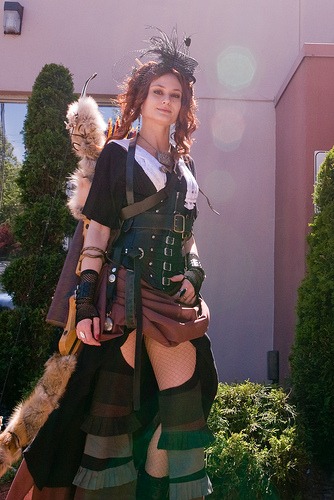 Steampunk archer lady costume at Worlds Fair steampunk buy now online