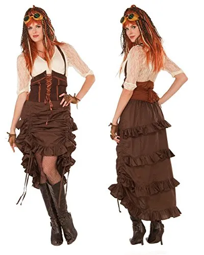 Forum Steampunk Saloon Girl Brown Skirt Standard (Std) steampunk buy now online Forum Steampunk Saloon Girl Brown Skirt Standard (Std) steampunk buy now online