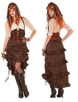 Forum Steampunk Saloon Girl Brown Skirt Standard (Std) steampunk buy now online