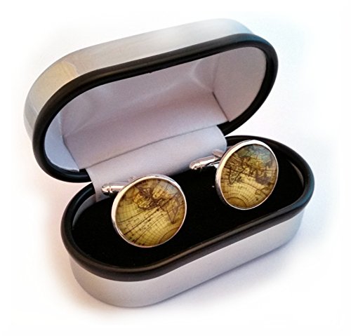 World/Earth Cufflinks and Cuff link presentation box steampunk buy now online