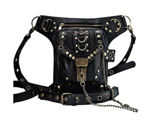 New Women Men Rock Leather Vintage Gothic Retro Shoulder Bag Handbag Waist Packs Leg Bag steampunk buy now online