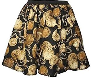Father Time Christmas Past Fancy Dress Steam Punk Skater Skirt[Standard Size,Black Waistband] steampunk buy now online