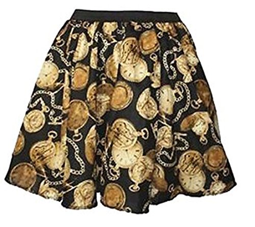 Father Time Christmas Past Fancy Dress Steam Punk Skater Skirt[Standard Size,Black Waistband] steampunk buy now online