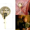 Buy any 2 & get 1 FREE! 5 cm Small Antique "Yellow Gold" Game of Thrones Brooch Pin Badge Hand To The King Tywin Lannister GOT Dragon Steampunk Song Ice Fire Lapel And Metal Stark Silver Replica Unique Fashion Jewellery Silver or Gold Double Vintage Hot Fashion Trend (5 cm Small Antique Yellow Gold) steampunk buy now online