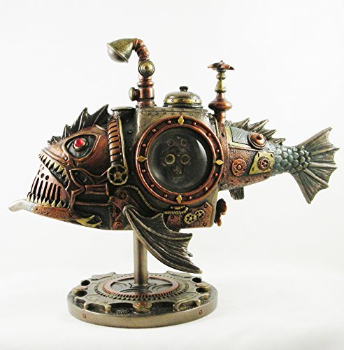 Steampunk Submarine | Sub Piranha | Bronzed Statue Figurine Fantasy Ornament steampunk buy now online