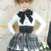 White Cotton Gothic Lolita Blouse with Black Bow Tie steampunk buy now online