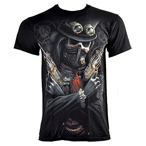 Spiral Direct Steampunk Bandit T Shirt (Black) - Large steampunk buy now online