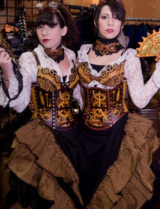 Clockwork corset twins at Steampunk Worlds Fair steampunk buy now online