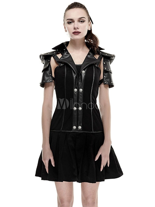 Steampunk Dress With Detachable Collar Industrial Revolution steampunk buy now online