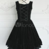 Gothic Black Velvet Knotted Lolita Jumper Skirt steampunk buy now online