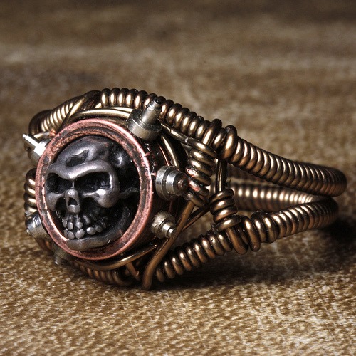 Steampunk Jewelry made by CatherinetteRings: Apocalypic Ring steampunk buy now online