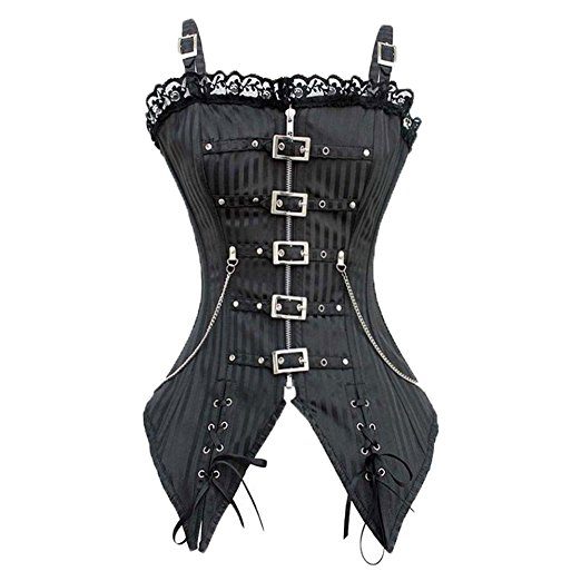 Beauty-You Women's Striped Gothic Punk Vintage Boned Corset steampunk buy now online