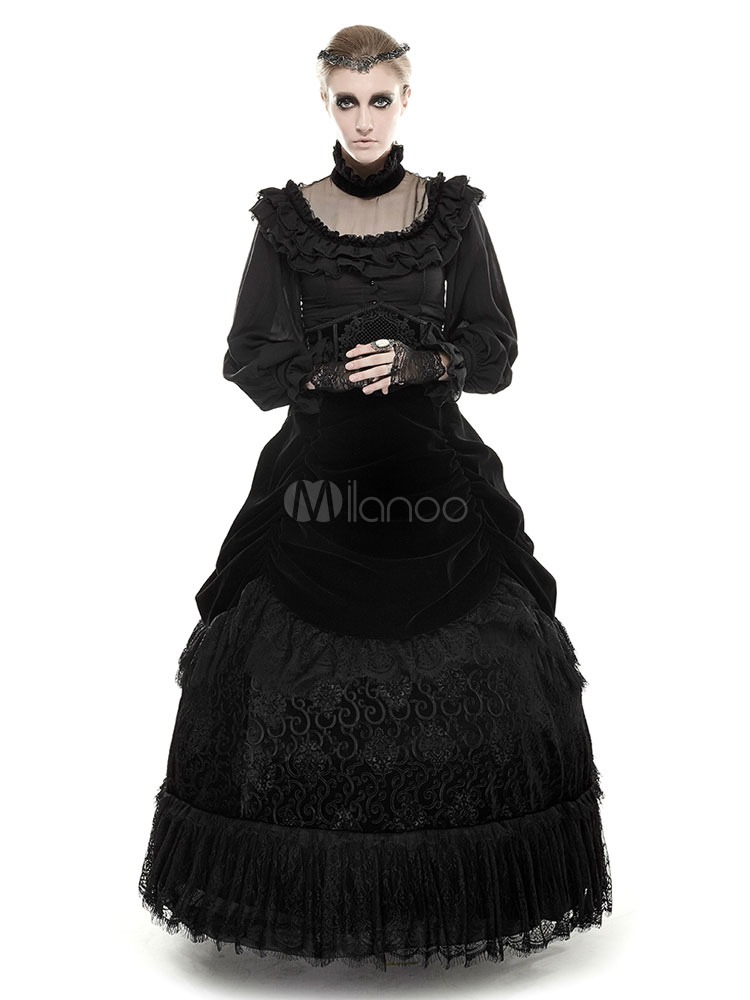 Gothic Lolita High-waisted Dress Steampunk Dress steampunk buy now online