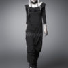 Black Punk Maxi Dress Slim Fit Cotton Dress steampunk buy now online