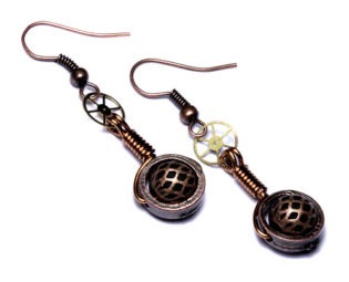 steampunk Jewelry Antiqued Metal Earrings steampunk buy now online