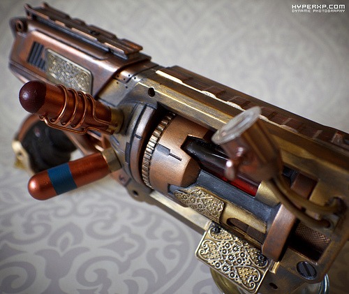 Steampunk Gun : 5 : Nerf Maverick : TinkSPG steampunk buy now online