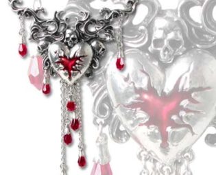 Bleeding Heart - Gothic Necklace steampunk buy now online